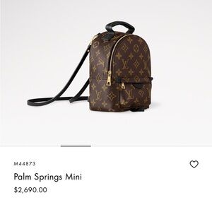 Louis Vuitton Monogram Brown Palm Springs mini Backpack